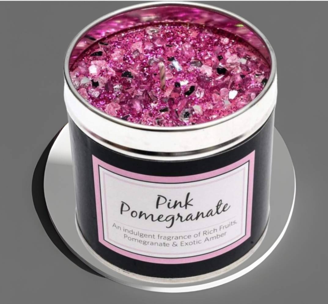 pink pomegrante candle