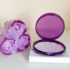purple ros soap trio and soap leaves