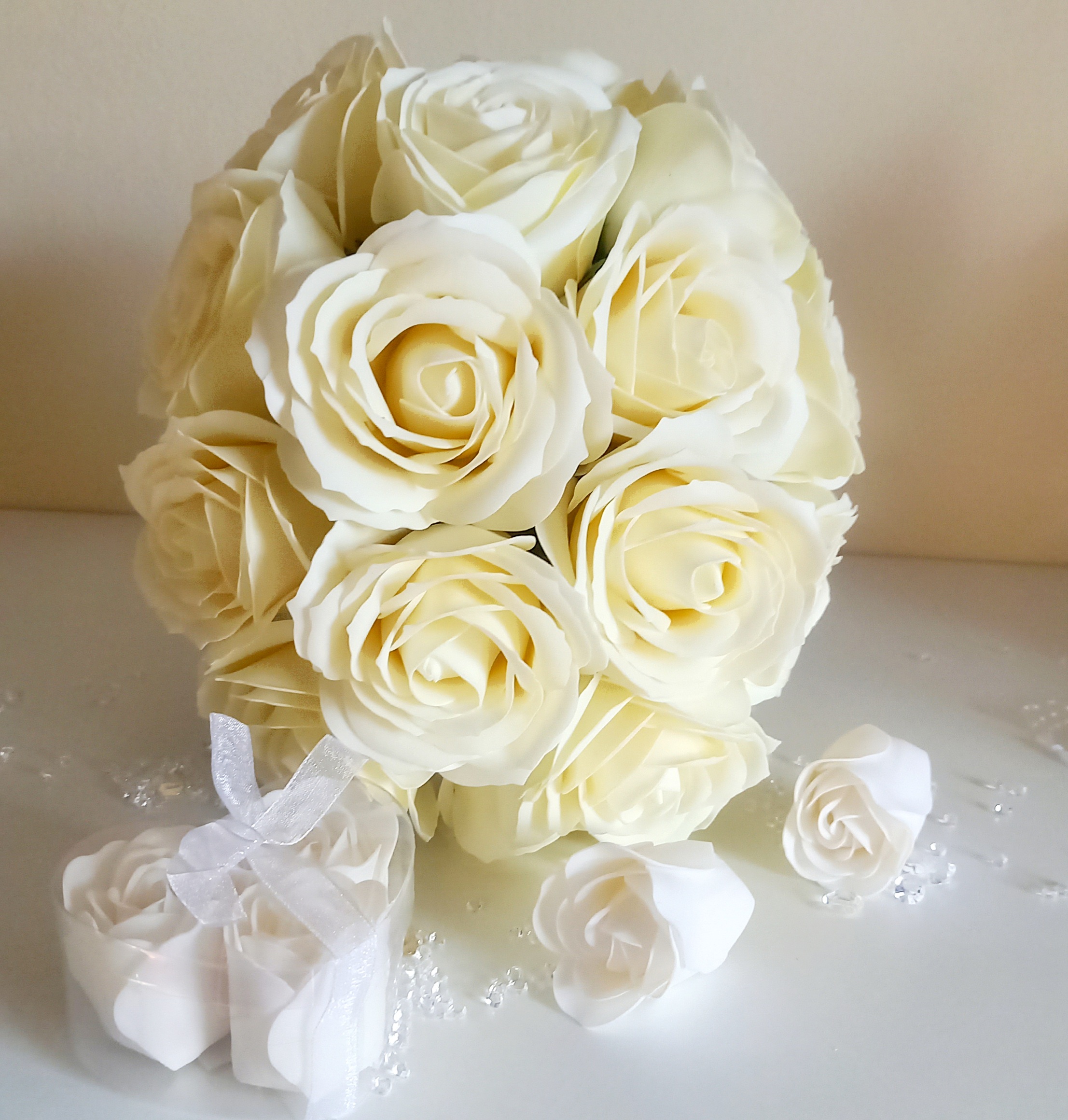 wedding bouquet and favours