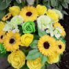 yellow and green luxury bouquet close up yellow and green luxury bouquet close up
