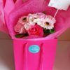 deep pink flower bag