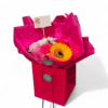 soap flower bag with large sunflower