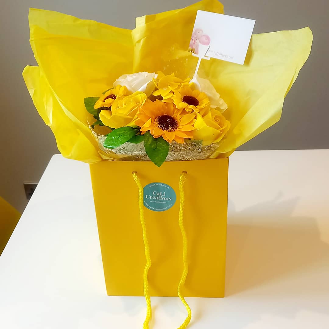yellow flower bag
