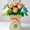 peaches pinks and cream medium transporter vase pic 2