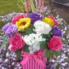 pink brights in transporter vase