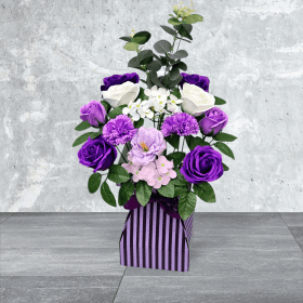 purple transporter vase