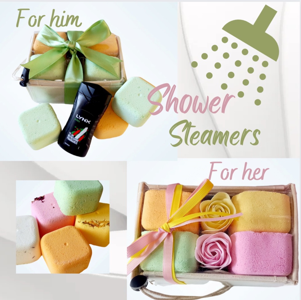 Shower steamer collage
