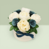 teal and white hatbox teal and white hatbox