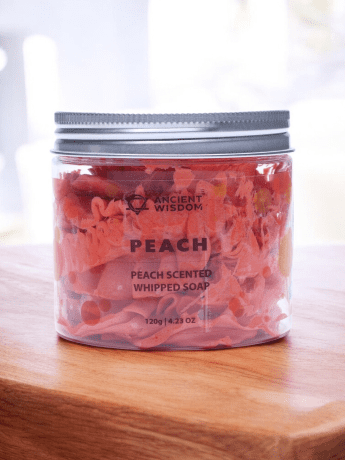 peach whipped soap