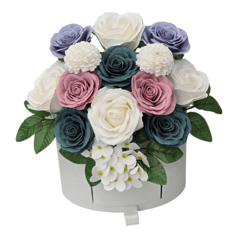 soap flower drawer box vintage