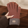 brown gloves