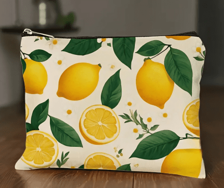 lemon makeup bag