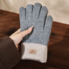 light grey gloves