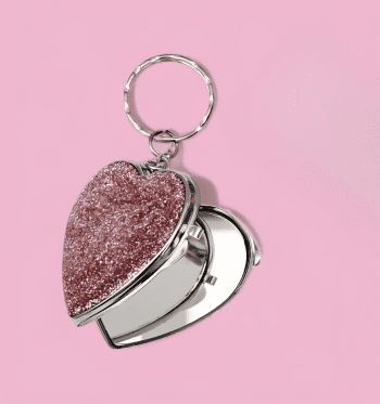 pink sparkly keyring