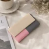 colour block long purse with gift box